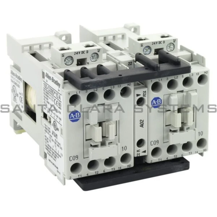 ALLEN BRADLEY 104-C09DJ22 REVERSING CONTACTOR, 4KW/400V, CONTROL VOLTAGE 24V DC WITH DIODE, 1 N.O. + 1 N.C. PER CONTACTOR ALLEN BRADLEY 104-C09DJ22 REVERSING CONTACTOR, 4KW/400V, CONTROL VOLTAGE 24V DC WITH DIODE, 1 N.O. + 1 N.C. PER CONTACTOR