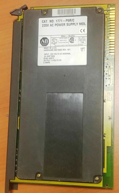 ALLEN BRADLEY 1771-P6R POWER SUPPLY, REDUNDANT, SLOT, 8A, 220V AC ALLEN BRADLEY 1771-P6R POWER SUPPLY, REDUNDANT, SLOT, 8A, 220V AC