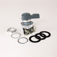ALLEN BRADLEY 800T-HG11A 30.5MM TYPE 4/13 2 POS SEL. SWITCH-NON-ILLUM., GRAY, METAL WING LEVER MAINT., 1 NO-1 NC