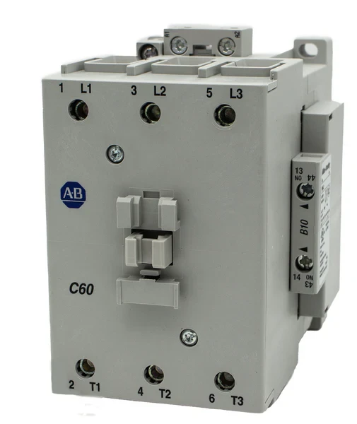 ALLEN BRADLEY 100-C60KJ10 CONTACTOR, SCREW TERMINALS, 32KW/400V, COIL 2 TERMINALS, COIL TERMINALS AT LINE SIDE, CONTROL VOLTAGE 24V 50/60HZ, 1 N.O. AUXILIARY CONTACT, SINGEL PACK ALLEN BRADLEY 100-C60KJ10 CONTACTOR, SCREW TERMINALS, 32KW/400V, COIL 2 TERMINALS, COIL TERMINALS AT LINE SIDE, CONTROL VOLTAGE 24V 50/60HZ, 1 N.O. AUXILIARY CONTACT, SINGEL PACK