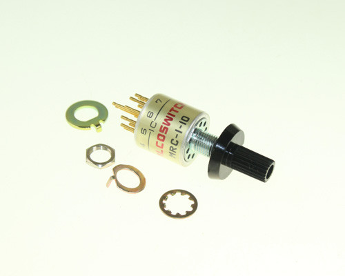 ALCO SWITCH MRC-1-10 ROTARY SWITCH; CIRCUITRY:SPST; CONTACT CURRENT MAX:500MA; INDEXING:36°; LEADED PROCESS COMPATIBLE:NO; MOUNTING TYPE:PANEL; NO. OF POLES:1; NO. OF SWI ALCO SWITCH MRC-1-10 ROTARY SWITCH; CIRCUITRY:SPST; CONTACT CURRENT MAX:500MA; INDEXING:36°; LEADED PROCESS COMPATIBLE:NO; MOUNTING TYPE:PANEL; NO. OF POLES:1; NO. OF SWI
