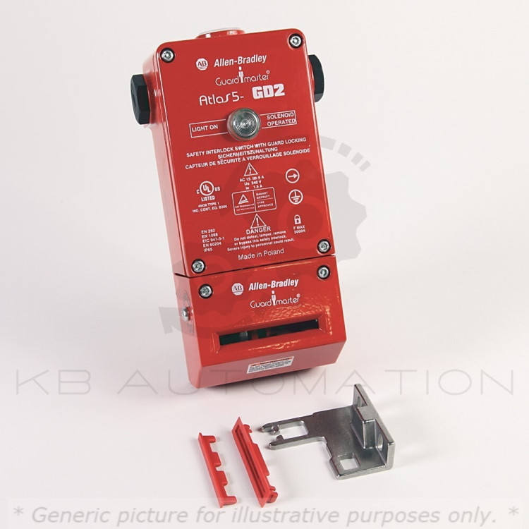 ALLEN BRADLEY 440G-L07255 GUARD LOCKING SWITCH - 440G ATLAS 5: SOLOENOID VOLTAGE: 24V AC/DC, CONTACTS(SAFETY AND AUX): 2 NORMALLY CLOSED, 1 NORMALLY OPEN, ACTUATOR: STANDARD, C ALLEN BRADLEY 440G-L07255 GUARD LOCKING SWITCH - 440G ATLAS 5: SOLOENOID VOLTAGE: 24V AC/DC, CONTACTS(SAFETY AND AUX): 2 NORMALLY CLOSED, 1 NORMALLY OPEN, ACTUATOR: STANDARD, C