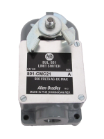 ALLEN BRADLEY 801-CMC21 LIMIT SWITCHES, GENERAL PURPOSE, GEHAEUSE NEMA TYPE 1, SNAP ACTION MAINTAINED, FORK, FIGURE 9, 15.58 N, 20.6 MM TRAVEL TO OPERATE CONTACTS
