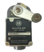 ALLEN BRADLEY 801-AMC211 LIMIT SWITCHES, GENERAL PURPOSE, GEHAEUSE NEMA TYPE 1, SNAP ACTION MAINTAINED, ROLLER, FIGURE 19, 10 N, 38DEG TRAVEL TO OPERATE, 24DEG OVER TRAVEL