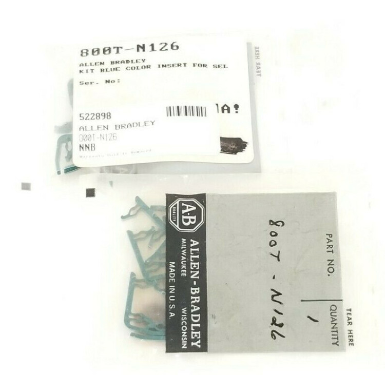 ALLEN BRADLEY 800T-N126 COLOR INSERT KIT FOR SELECTOR SWITCH BLUE 5/PK