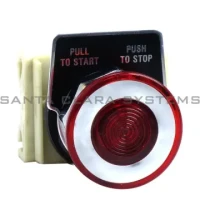 ALLEN BRADLEY 800E-3DL5R 22.5MM PB LATCH MNT. POWER MOD., 3 ACROSS, FULL VOLTAGE, 120V AC/DC, RED LED