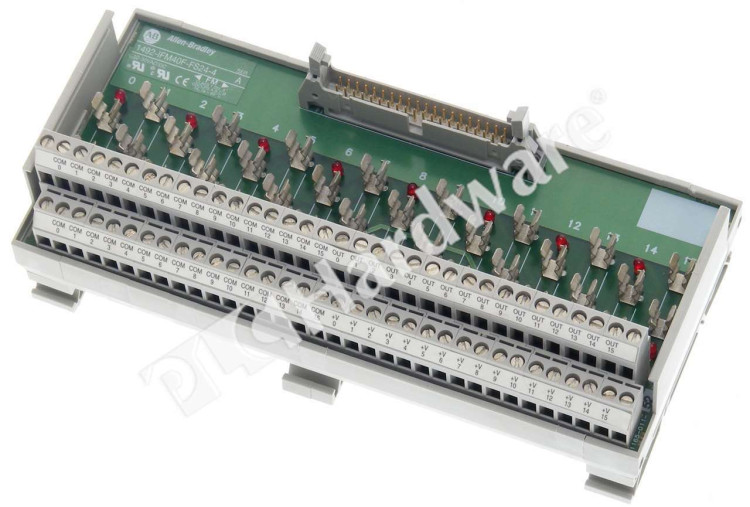 ALLEN BRADLEY 1492-IFM40F-FS24-4 40-POINT ISOLATED FUSIBLE DIGITAL IFM, 5 X 20MM FUSE CLIPS, 24V AC/DC BLOWN FUSE INDICATORS, 4 TERMINALS PER OUTPUT ,, DIGITAL INTERFACE MODULE