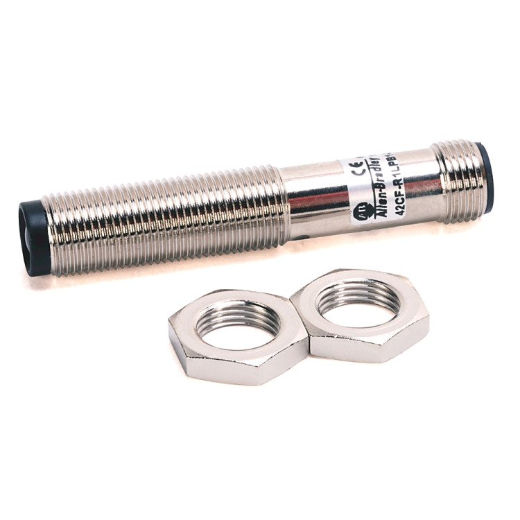 ALLEN BRADLEY 42CF-D1LPA2-D4 PHOTOELECTRIC SENSORS, METAL CYLINDRICAL STYLE 12 MM, STANDARD DIFFUSE, SENSING RANGE 0 - 300 MM ADJUSTABLE, 10 - 30 VDC, PNP, LIGHT OR DARK OPERATED, QD 4 PIN MICRO ALLEN BRADLEY 42CF-D1LPA2-D4 PHOTOELECTRIC SENSORS, METAL CYLINDRICAL STYLE 12 MM, STANDARD DIFFUSE, SENSING RANGE 0 - 300 MM ADJUSTABLE, 10 - 30 VDC, PNP, LIGHT OR DARK OPERATED, QD 4 PIN MICRO