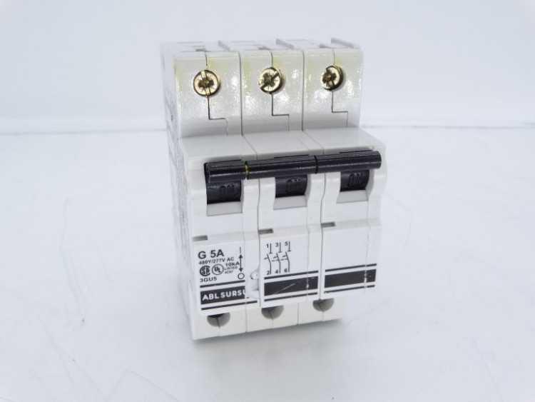 ABL SURSUM 3GU5 CIRCUIT BREAKER 5AMP 3POLE 240/415 DIN RAIL MOUNT ABL SURSUM 3GU5 CIRCUIT BREAKER 5AMP 3POLE 240/415 DIN RAIL MOUNT