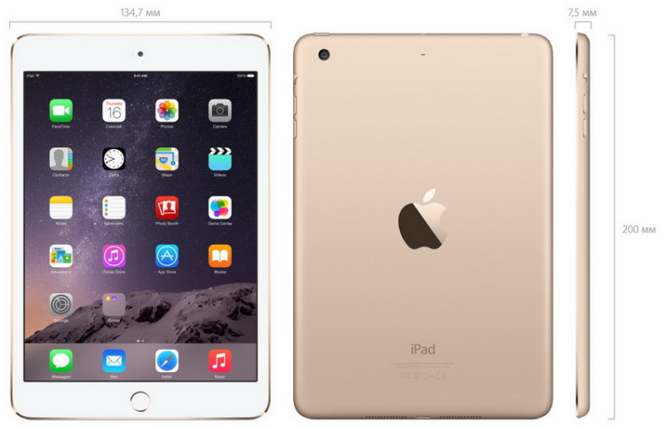 Планшет Apple iPad mini 3 MGHV2RU-A Планшет Apple iPad mini 3 MGHV2RU-A