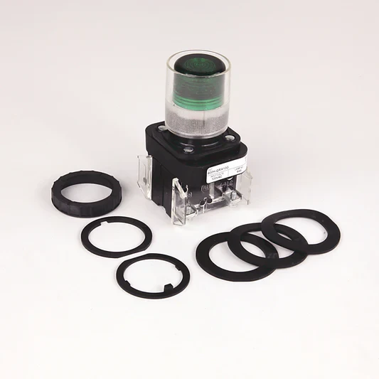 ALLEN BRADLEY 800H-QRB10G 30.5MM TYPE 4/4X/13 MOM. CONTACT PB-ILLUM., GREEN, EXT. HD W/O GUARD, INCAND./NO OPTIONS, 120V AC/DC, 1 NO-1 NC ALLEN BRADLEY 800H-QRB10G 30.5MM TYPE 4/4X/13 MOM. CONTACT PB-ILLUM., GREEN, EXT. HD W/O GUARD, INCAND./NO OPTIONS, 120V AC/DC, 1 NO-1 NC