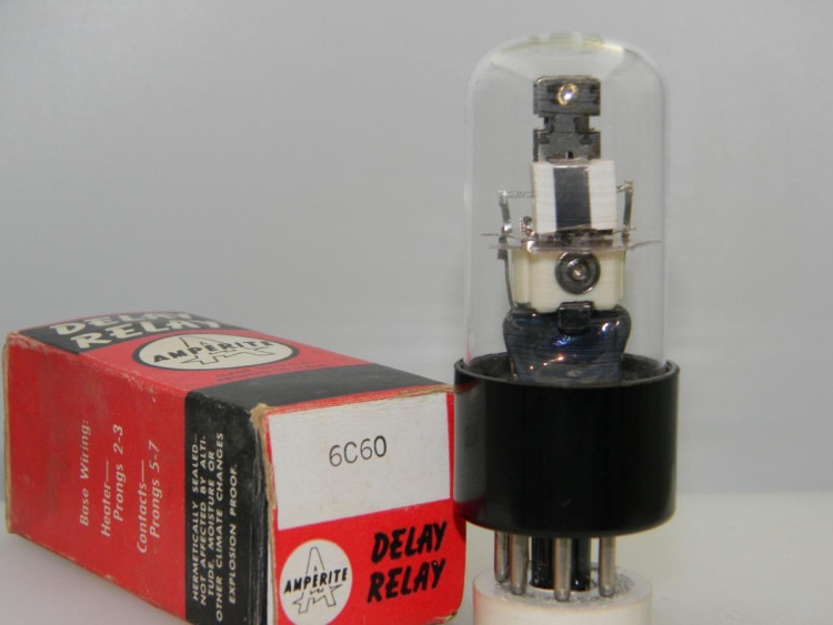 AMPERITE 6C60T TUBE RELAY OCTAL BASE 60SECOND AMPERITE 6C60T TUBE RELAY OCTAL BASE 60SECOND
