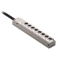 ALLEN BRADLEY 898P-P38PT-A10 CONNECTION SYSTEM, DISTRIBUTION BOX, 8-PORT PICO, 3 PIN FEMALE QD, LED, 10-30V DC, 10 M