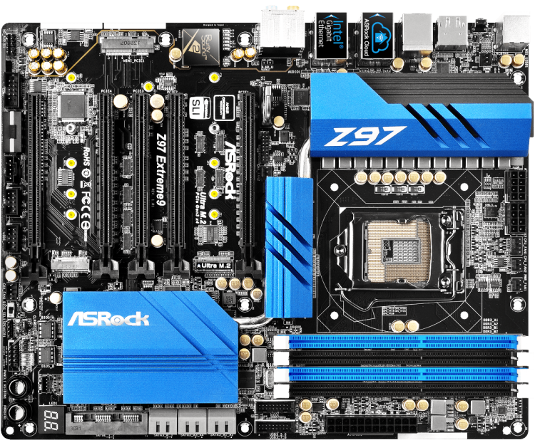 MB ASRock Z97 EXTREME9 Socket LGA1150 INTEL Z97/4DDR3/10SATA3 MB ASRock Z97 EXTREME9 Socket LGA1150 INTEL Z97/4DDR3/10SATA3