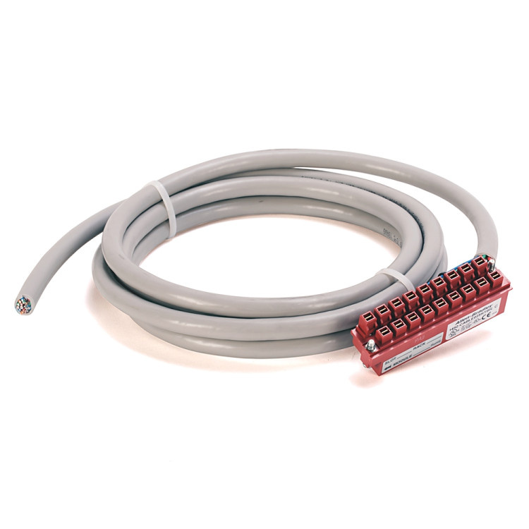 ALLEN BRADLEY 1492-CABLE025RTBR PRE-WIRED CABLE FOR DIGITAL I/O MODULES, CABLE TYPE RTBR, 20 CONDUCTOR (2 NOT CONNECTED TO THE RTB), 18 AWG, W/ 1746-RT25R CONNECTOR, 2.5 METER (8.2 FEET) ALLEN BRADLEY 1492-CABLE025RTBR PRE-WIRED CABLE FOR DIGITAL I/O MODULES, CABLE TYPE RTBR, 20 CONDUCTOR (2 NOT CONNECTED TO THE RTB), 18 AWG, W/ 1746-RT25R CONNECTOR, 2.5 METER (8.2 FEET)