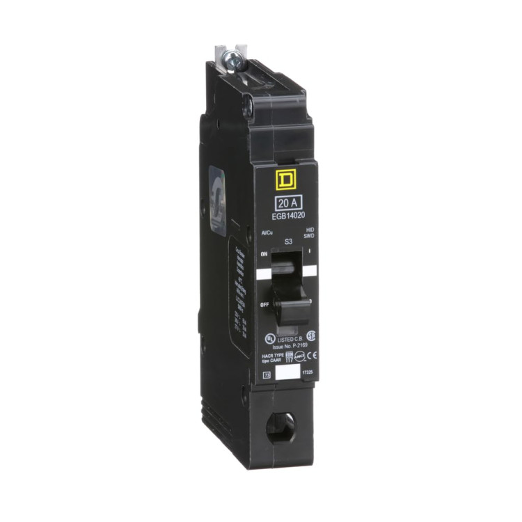 GROUPE SCHNEIDER EGB14020  MINIATURE CIRCUIT BREAKER 277V 20A