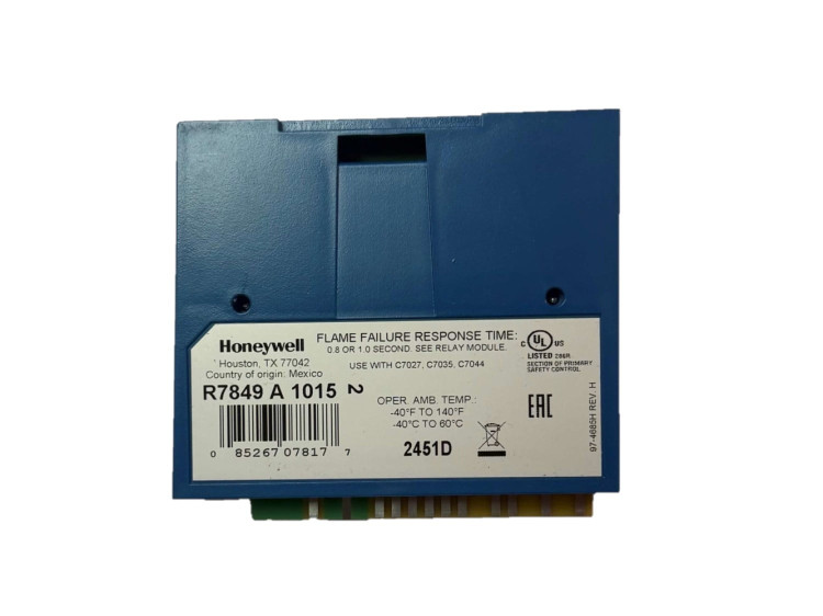 HONEYWELL R7849A-1015 FLAME SAFETY AMPLIFIER 0.8-1SEC HONEYWELL R7849A-1015 FLAME SAFETY AMPLIFIER 0.8-1SEC