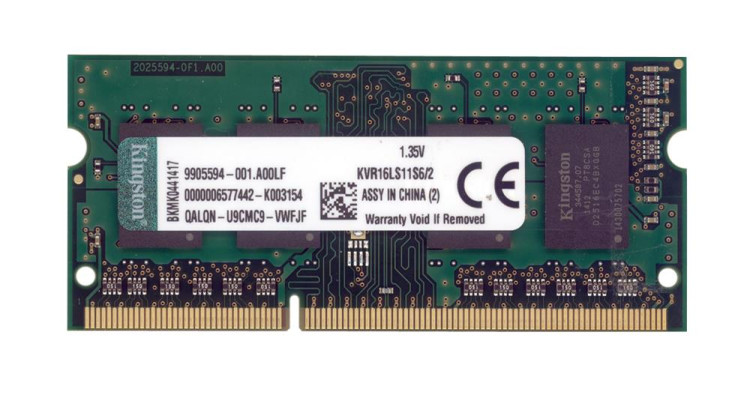 Память Kingston SODIMM 2GB 1600MHz Память Kingston SODIMM 2GB 1600MHz