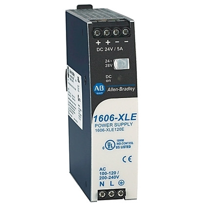 ALLEN BRADLEY 1606-XLE120E 1606-XLE120E:ESSENTIAL POWER SUPPLY, 24-28V DC, 120 W, 120/240V AC INPUT VOLTAGE ALLEN BRADLEY 1606-XLE120E 1606-XLE120E:ESSENTIAL POWER SUPPLY, 24-28V DC, 120 W, 120/240V AC INPUT VOLTAGE