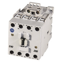 ALLEN BRADLEY 100-C40D400 CONTACTOR, SCREW TERMINALS, 18.5KW/400V, COIL 2 TERMINALS, COIL TERMINALS AT LINE SIDE, CONTROL VOLTAGE 110V 50HZ / 120V 60HZ, 4 N.O. MAIN POLES, SINGEL PACK
