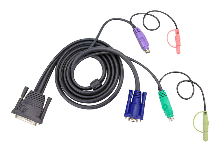 KVM-оборудование ATEN CABLE DB25M--HD15M-MINIDIN6M-M;