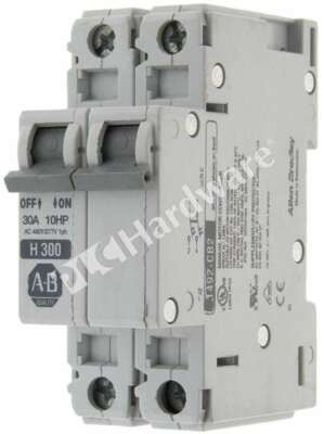 ALLEN BRADLEY 1492-CB-2-H-300 1492 ENERGY LIMITING MINIATURE CIRCUIT BREAKER, 2 POLES, MAGNETIC TRIP RANGE 12...20 X RATED CURRENT (AC), 30.0 A ALLEN BRADLEY 1492-CB-2-H-300 1492 ENERGY LIMITING MINIATURE CIRCUIT BREAKER, 2 POLES, MAGNETIC TRIP RANGE 12...20 X RATED CURRENT (AC), 30.0 A