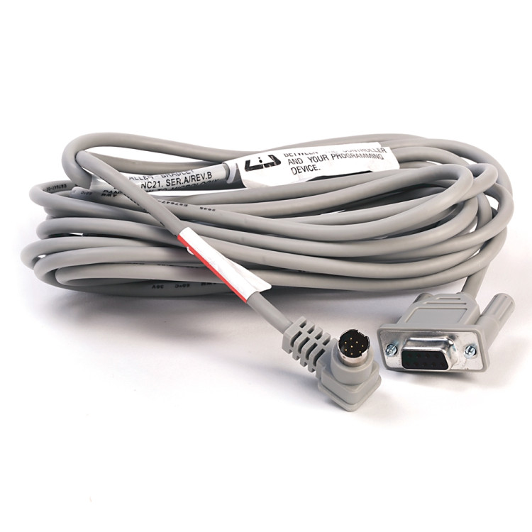 ALLEN BRADLEY 2711-NC21 RS-232 OPERATING CABLE FOR PANELVIEW TO MICROLOGIX (EXCEPT 300MICRO) (9-PIN D-SHELL TO 8-PIN MINI DIN) 16.4 FEET/ 5METRES