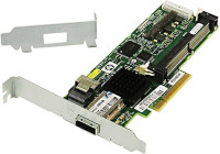 HP Smart Array P212/ZM (Zero Memory) Controller RAID 0,1,1+0 (8 link: 1 int (SFF8087), 1 ext (SFF8088) ports SAS) PCI-E x8, incl. h/h & f/h. Brckts