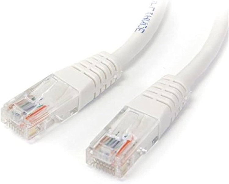 PATCH CORD CABLE 10FEET MC5 CAT5E WHITE PATCH CORD CABLE 10FEET MC5 CAT5E WHITE