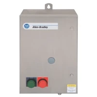 ALLEN BRADLEY 509-ACD NEMA FULL VOLTAGE NON-REVERSING STARTER,SIZE 0,115-120V 60HZ,TYPE 4/4X WATERTIGHT, CORROSION-RESISTANT, STAINLESS STEEL, EXTERNAL RESET, DOOR SCREW FASTENERS, WITH EUTECTIC ALLOY OVERLOAD RELAY