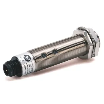 ALLEN BRADLEY 871C-A2N12-R3 INDUCTIVE PROXIMITY SENSORS, MINIATURE CYLINDRICAL, 2-WIRE 13 MM DIA, SHIELDED, LENGTH 85.3 MM, SENSING RANGE 3 MM, AC, NO, 3 PIN MICRO AC QD