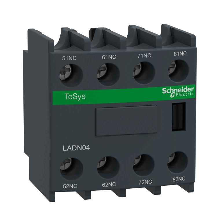 GROUPE SCHNEIDER LAD-N04  AUXILIARY CONTACT BLOCK 10AMP 600VAC 4PST-NC