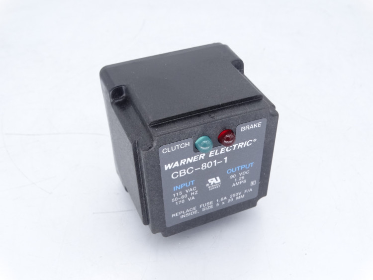 WARNER ELECTRIC MCS-801-1 POWER SUPPLY 1.25AMP 115VAC 60HZ 90VDC 170VA WARNER ELECTRIC MCS-801-1 POWER SUPPLY 1.25AMP 115VAC 60HZ 90VDC 170VA