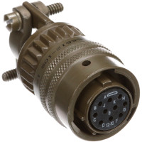 AMPHENOL MS3116F-12-10S CIRCULAR CONNECTOR PLUG SIZE 12, 10POS, CABLE; CONNECTOR TYPE:CIRCULAR MILITARY; SERIES:MIL-C-26482 SERIES 1; CONNECTOR BODY MATERIAL:ALUMINIUM; GENDE
