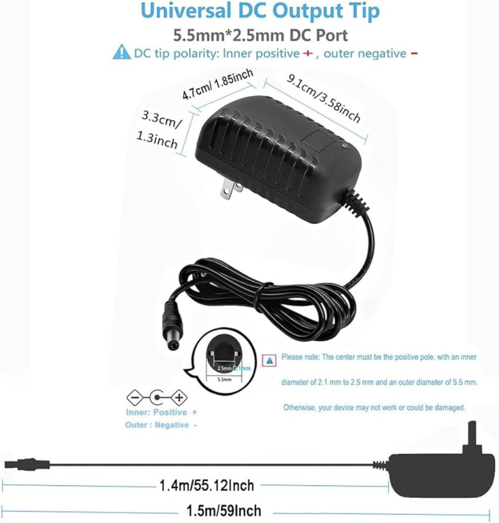POWER SUPPLY 100-240V 1A 50/60HZ