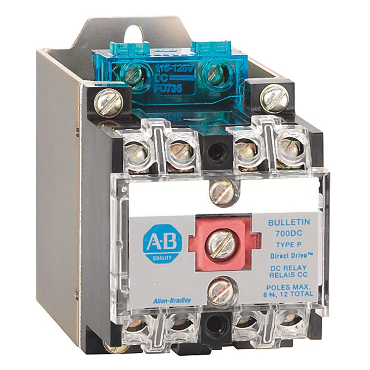 ALLEN BRADLEY 700DC-P800Z24 NEMA HEAVY-DUTY INDUSTRIAL RELAY , 8 N.O. CONTACTS, 10 AMP AC CONTACT RATING, 24V DC, OPEN TYPE RELAY RAIL MOUNT ALLEN BRADLEY 700DC-P800Z24 NEMA HEAVY-DUTY INDUSTRIAL RELAY , 8 N.O. CONTACTS, 10 AMP AC CONTACT RATING, 24V DC, OPEN TYPE RELAY RAIL MOUNT