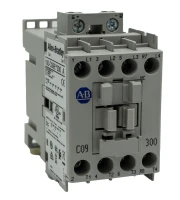 ALLEN BRADLEY 100-C09DJ300 CONTACTOR, SCREW TERMINALS, 4KW/400V, COIL 2 TERMINALS, COIL TERMINALS AT LINE SIDE, CONTROL VOLTAGE 24V DC WITH DIODE, 3 N.O. + 1 N.C. MAIN POLES, SINGEL PACK