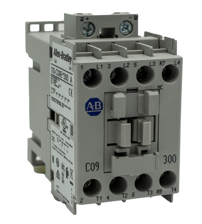 ALLEN BRADLEY 100-C09DJ300 CONTACTOR, SCREW TERMINALS, 4KW/400V, COIL 2 TERMINALS, COIL TERMINALS AT LINE SIDE, CONTROL VOLTAGE 24V DC WITH DIODE, 3 N.O. + 1 N.C. MAIN POLES, SINGEL PACK ALLEN BRADLEY 100-C09DJ300 CONTACTOR, SCREW TERMINALS, 4KW/400V, COIL 2 TERMINALS, COIL TERMINALS AT LINE SIDE, CONTROL VOLTAGE 24V DC WITH DIODE, 3 N.O. + 1 N.C. MAIN POLES, SINGEL PACK