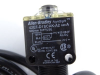 ALLEN BRADLEY 42EF-D1SCAK-A2 PHOTOELECTRIC SENSORS, RIGHTSIGHT, STANDARD ON/OFF, STANDARD DIFFUSE, MOSFET OUTPUT, SENSING RANGE 500 MM, 21.6 - 264 VAC/DC, NPN, DARK OPERATED, CABLE 2 M