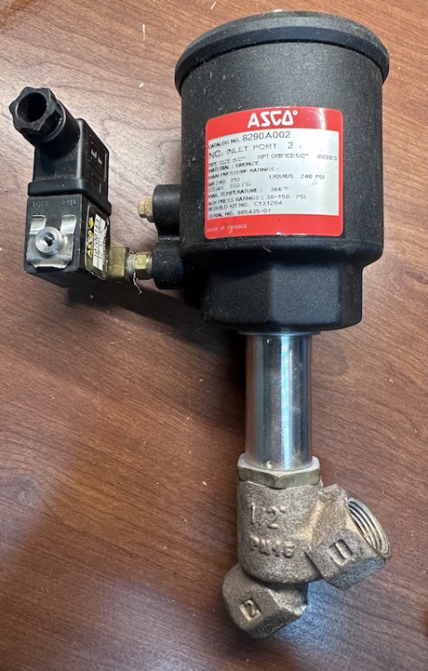 ASCO 8290A002 PISTON VALVE ANGLE BODY 1/2IN NPT BRONZE ASCO 8290A002 PISTON VALVE ANGLE BODY 1/2IN NPT BRONZE