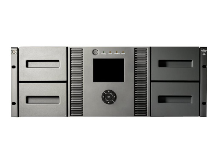 HP MSL4048 2Drv LTO5 8 Gb FC RM Lib (incl. 2 Drives Ultrium3000; 1,5/3TB; 48 Slots; brcd rdr; no cable; 4U rack, RoHS; LC connector)