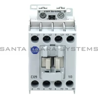 ALLEN BRADLEY 100-C09KF10 CONTACTOR, SCREW TERMINALS, 4KW/400V, COIL 2 TERMINALS, COIL TERMINALS AT LINE SIDE, CONTROL VOLTAGE 230V 50/60HZ, 1 N.O. AUXILIARY CONTACT, SINGEL PACK