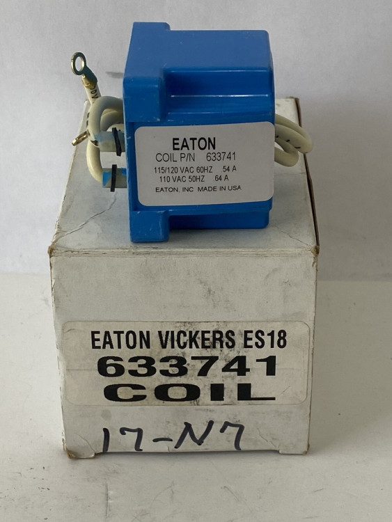 EATON CORPORATION 633741 VALVE COIL .54AMP 110/120VAC 50/60HZ EATON CORPORATION 633741 VALVE COIL .54AMP 110/120VAC 50/60HZ