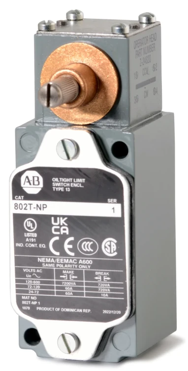 ALLEN BRADLEY 802TPU LIMIT SWICH 120VAC ALLEN BRADLEY 802TPU LIMIT SWICH 120VAC