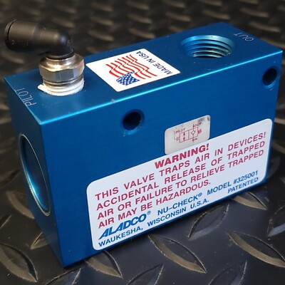 ALADCO INC 325001 NU-CHECK VALVE 1/2 NPTF WITH NO OVERRIDE