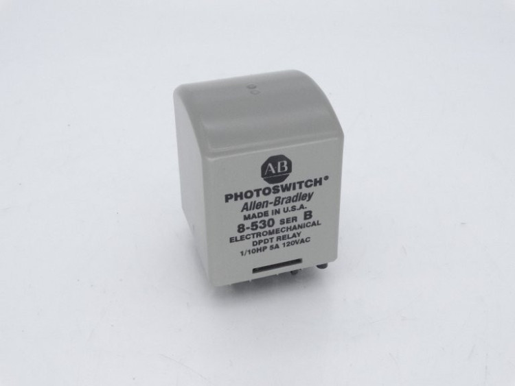 ALLEN BRADLEY 8-530 RELAY PHOTOSWITCH DPDT 5AMP 1/10HP 120VAC