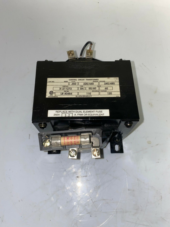 ALLEN BRADLEY X-211272 TRANSFORMER .35KVA 220/440V PRI 110/120V SEC ALLEN BRADLEY X-211272 TRANSFORMER .35KVA 220/440V PRI 110/120V SEC