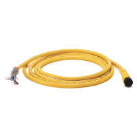 ALLEN BRADLEY 889D-F4ECDM-5 CONNECTION SYSTEM, DC MICRO, PATCHCORD, 4 PIN, STRAIGHT FEMALE TO STRAIGHT MALE, YELLOW PVC, BRAIDED, 22AWG, 5 M