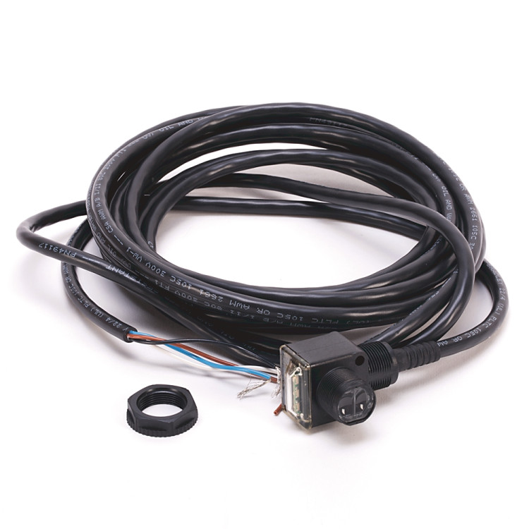 ALLEN BRADLEY 42EF-R9SCB-A2 PHOTOELECTRIC SENSORS, RIGHTSIGHT, TRANSMITTED BEAM, STANDARD ON/OFF, TRANSMITTED BEAM, RECEIVER, MOSFET OUTPUT, SENSING RANGE 20 M, 21.6 - 264 VAC/DC, NPN, DARK OPERATED, CABLE 2 M