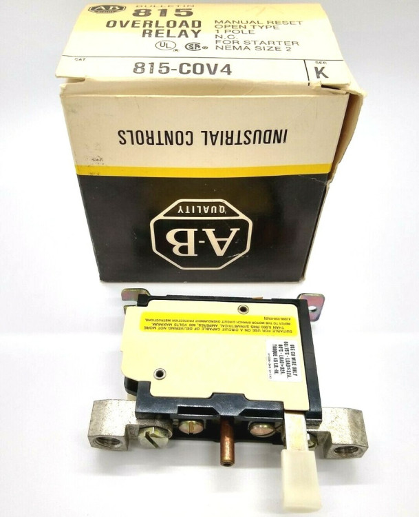 OVERLOAD RELAY 1POLE 600VAC MAX NC OVERLOAD RELAY 1POLE 600VAC MAX NC